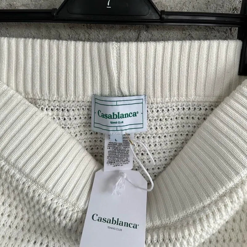 Conjunto Casablanca Crochê BrancoVerde