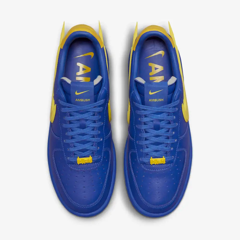 Tênis Ambush x Nike Air Force 1 Low Game Royal and Vivid Sulphur