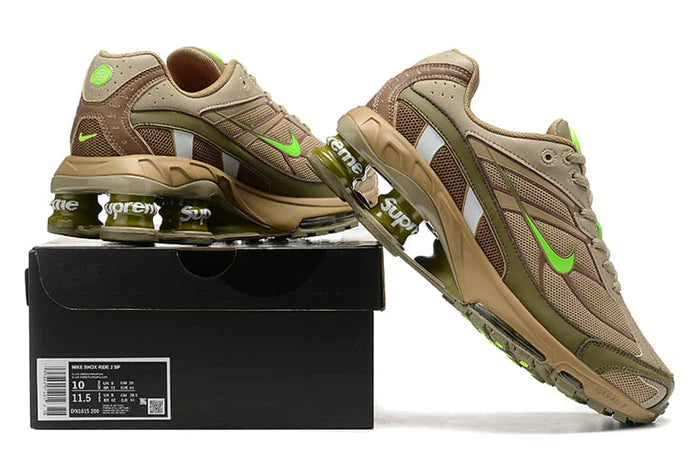 Tênis Supreme x Nike Shox Ride 2 Neutral Olive