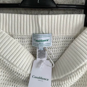 Conjunto Casablanca Crochê BrancoVerde