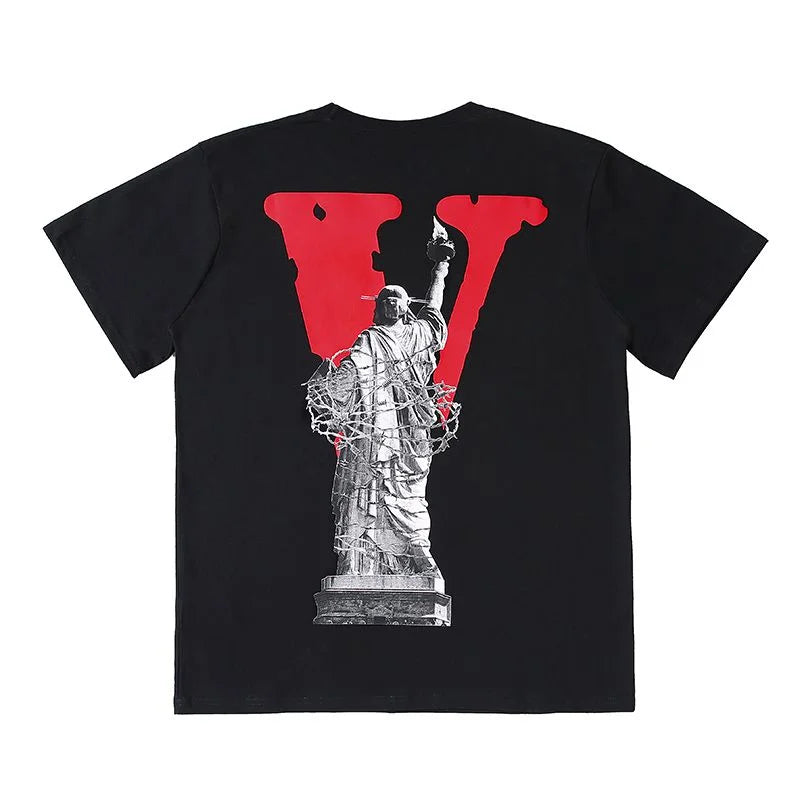 Camiseta VLONE Preta Liberty Statue