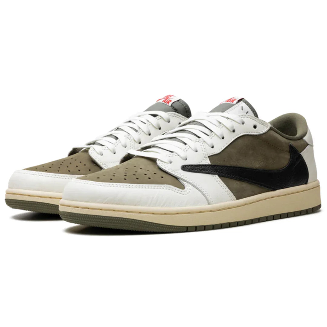 Tênis Nike Air Jordan 1 Low X Travis Scott Medium Olive Verde