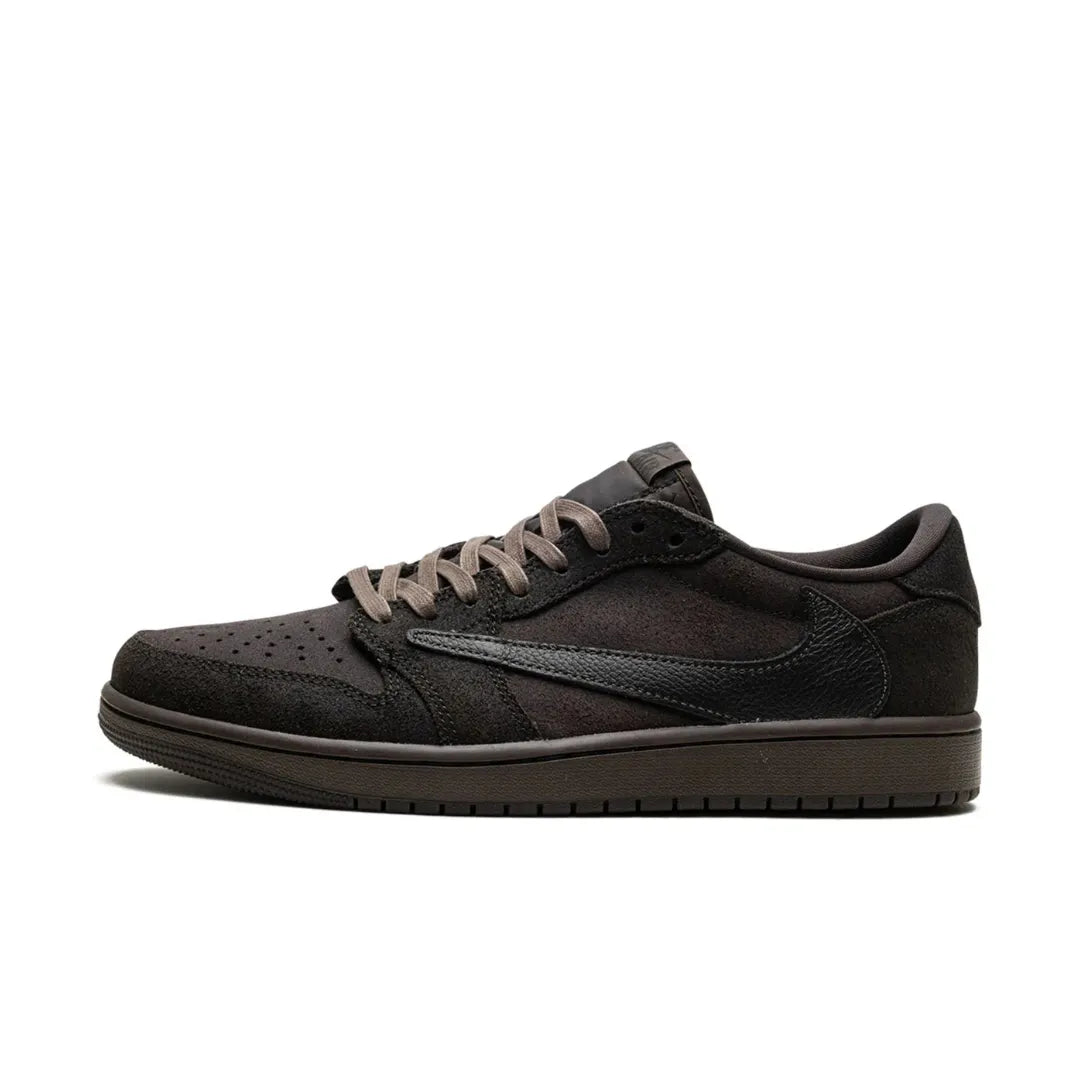 Tênis Nike Air Jordan 1 Low X Travis Scott Velvet Brown Marrom