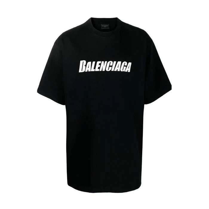 Camiseta Balenciaga Cracked Logo DistressedA
